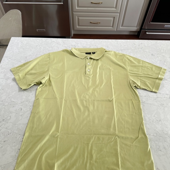 Mens XLT Big & Tall Designer Luxury Castagne Polo Golf Shirt Apple Green - Picture 7 of 8